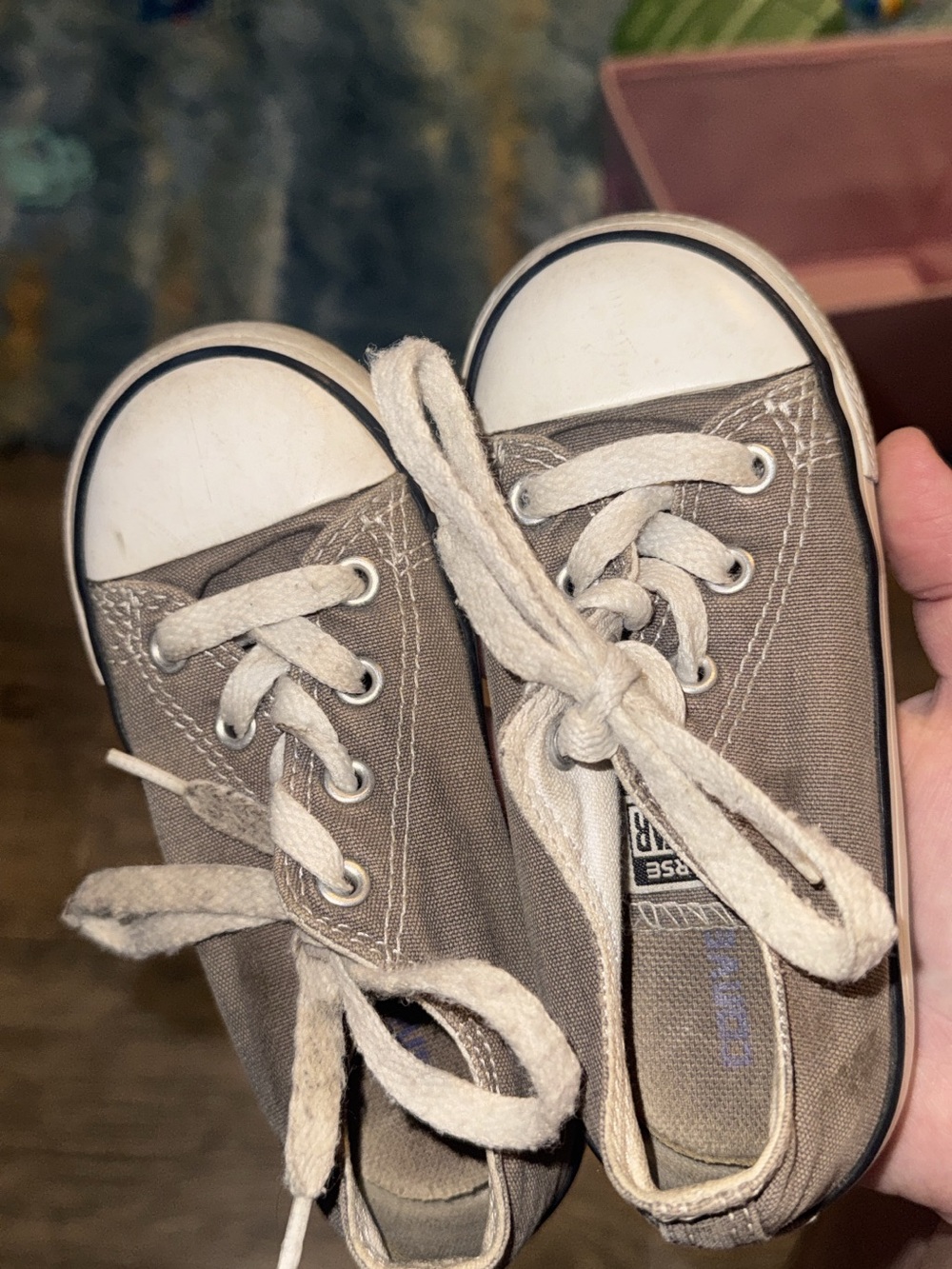 Kids Canvas Lace-Up Sneakers - Taupe